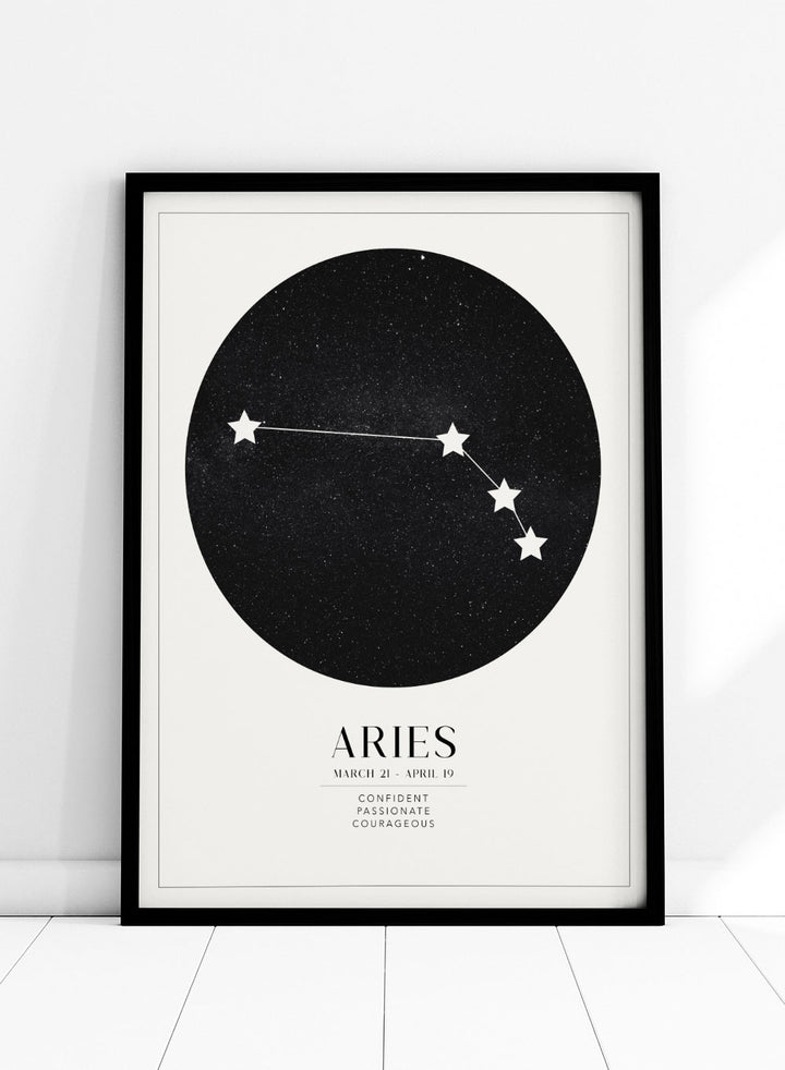 Aries Zodiac Art Print (Light/Dark)_Sugar & Canvas