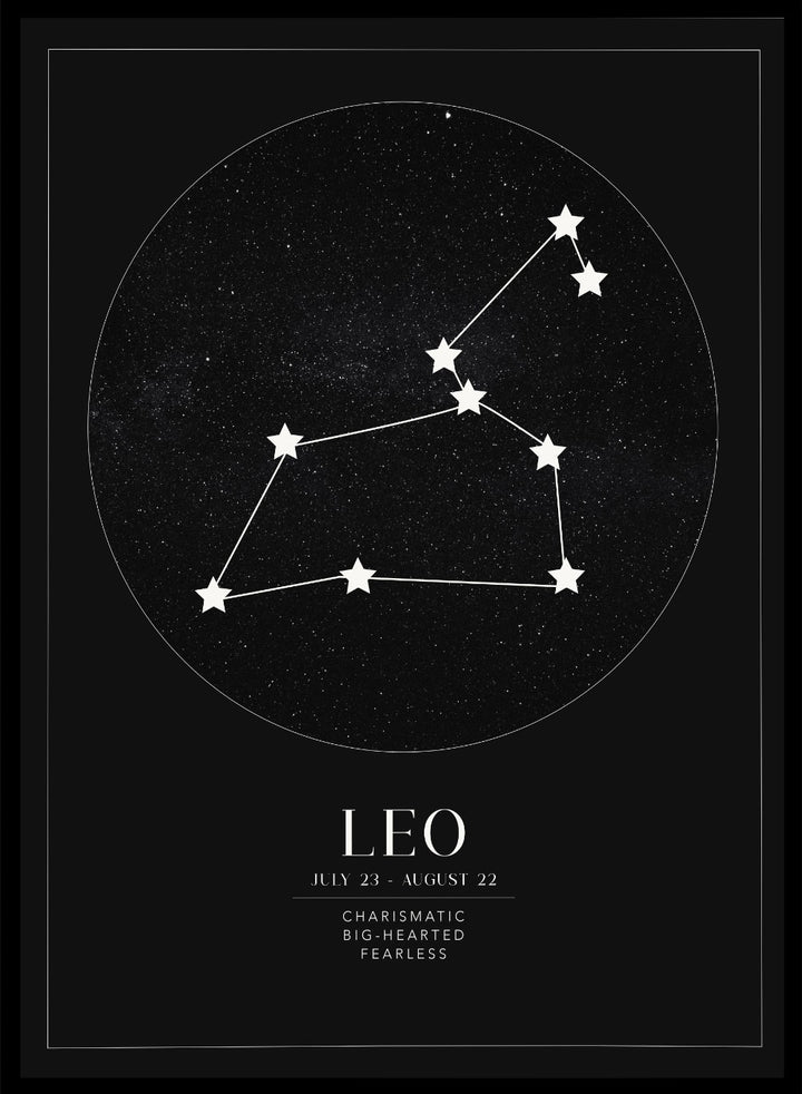 Leo Zodiac Art Print (Light/Dark)_Sugar & Canvas