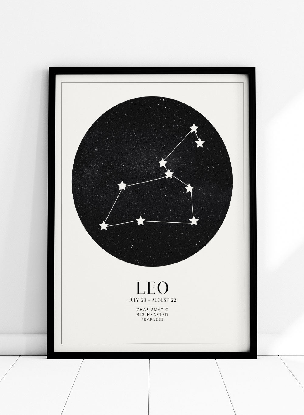 Leo Zodiac Art Print (Light/Dark)_Sugar & Canvas