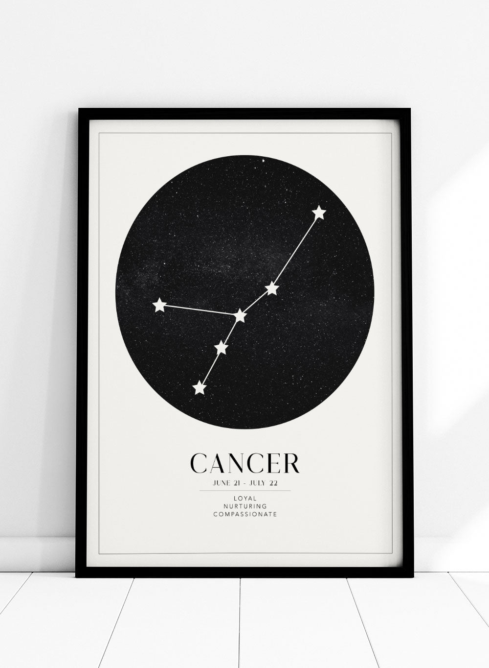 Cancer Zodiac Art Print (Light/Dark)_Sugar & Canvas