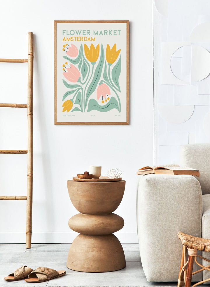 Flower Market Amsterdam Abstract Art Print FM111_Sugar & Canvas