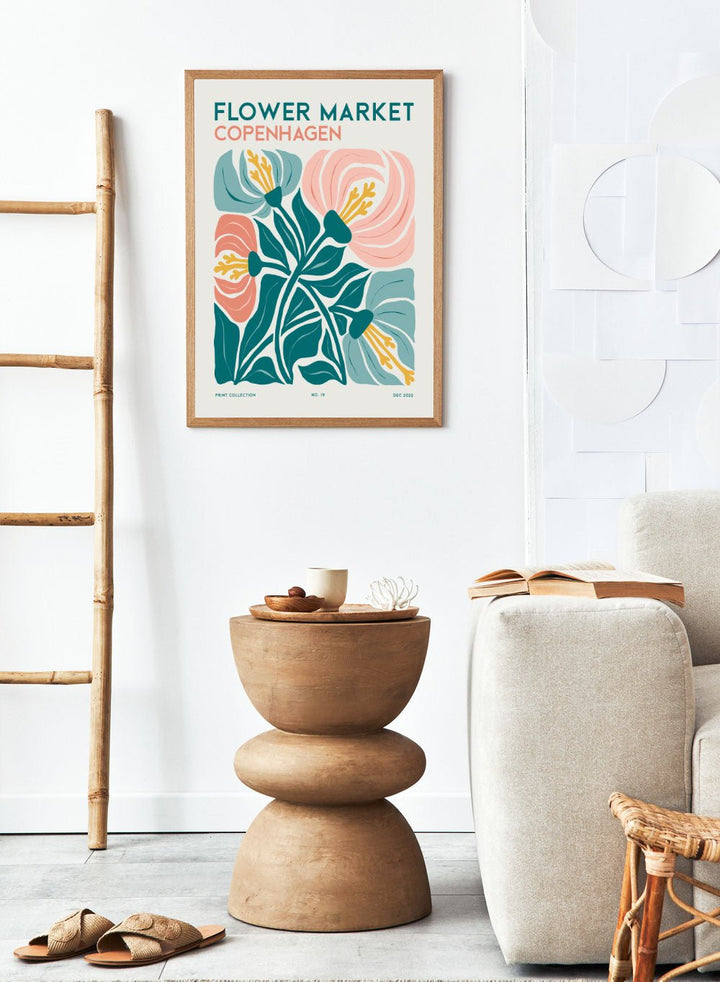 Flower Market Copenhagen Abstract Art Print FM108_Sugar & Canvas