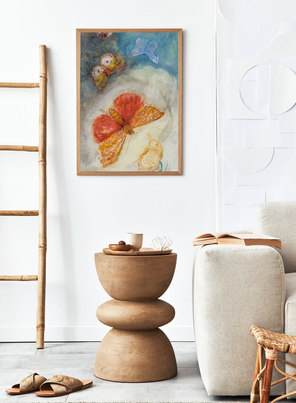 Odilon Redon Papillons et Fleur 1910 Art Print OR08_Sugar & Canvas