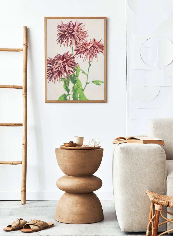 Ogawa Kazumasa Pink Chrysanthemum Flowers Japanese Art Print OK07B_Sugar & Canvas