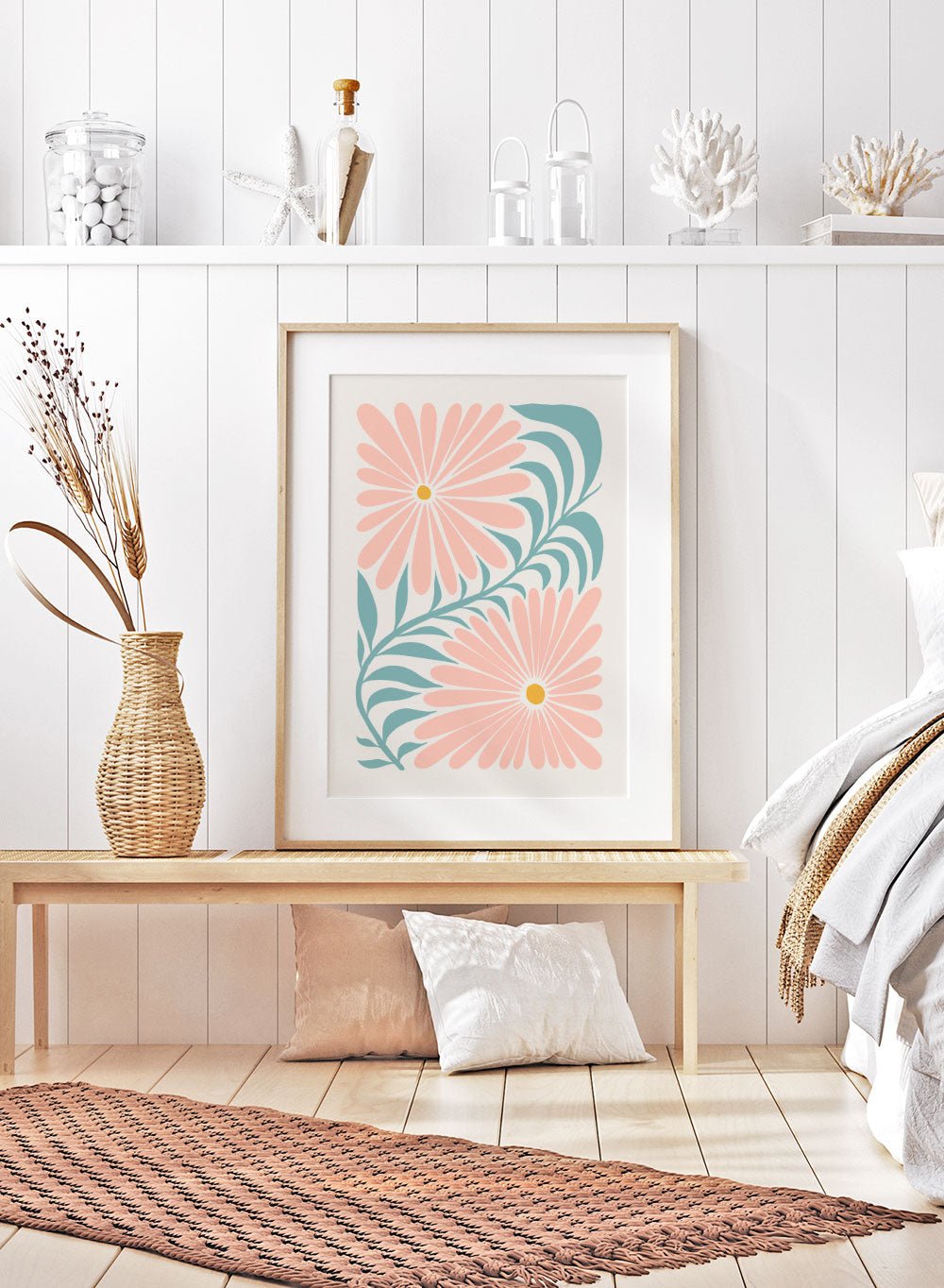 Abstract Botanical Art Print FM92_Sugar & Canvas
