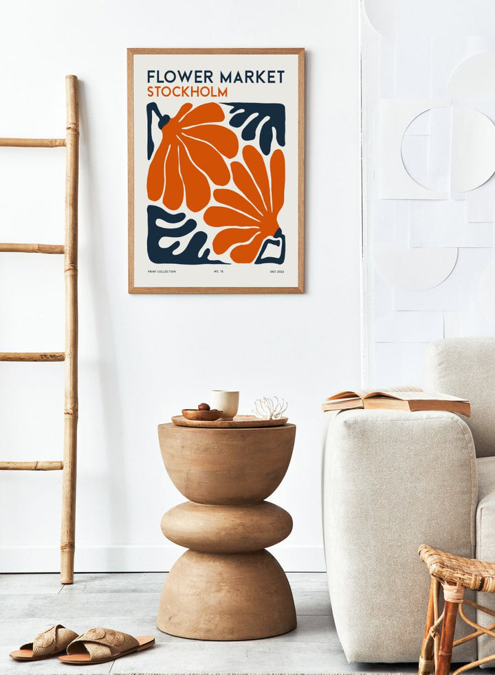 Flower Market Stockholm Abstract Art Print FM104_Sugar & Canvas