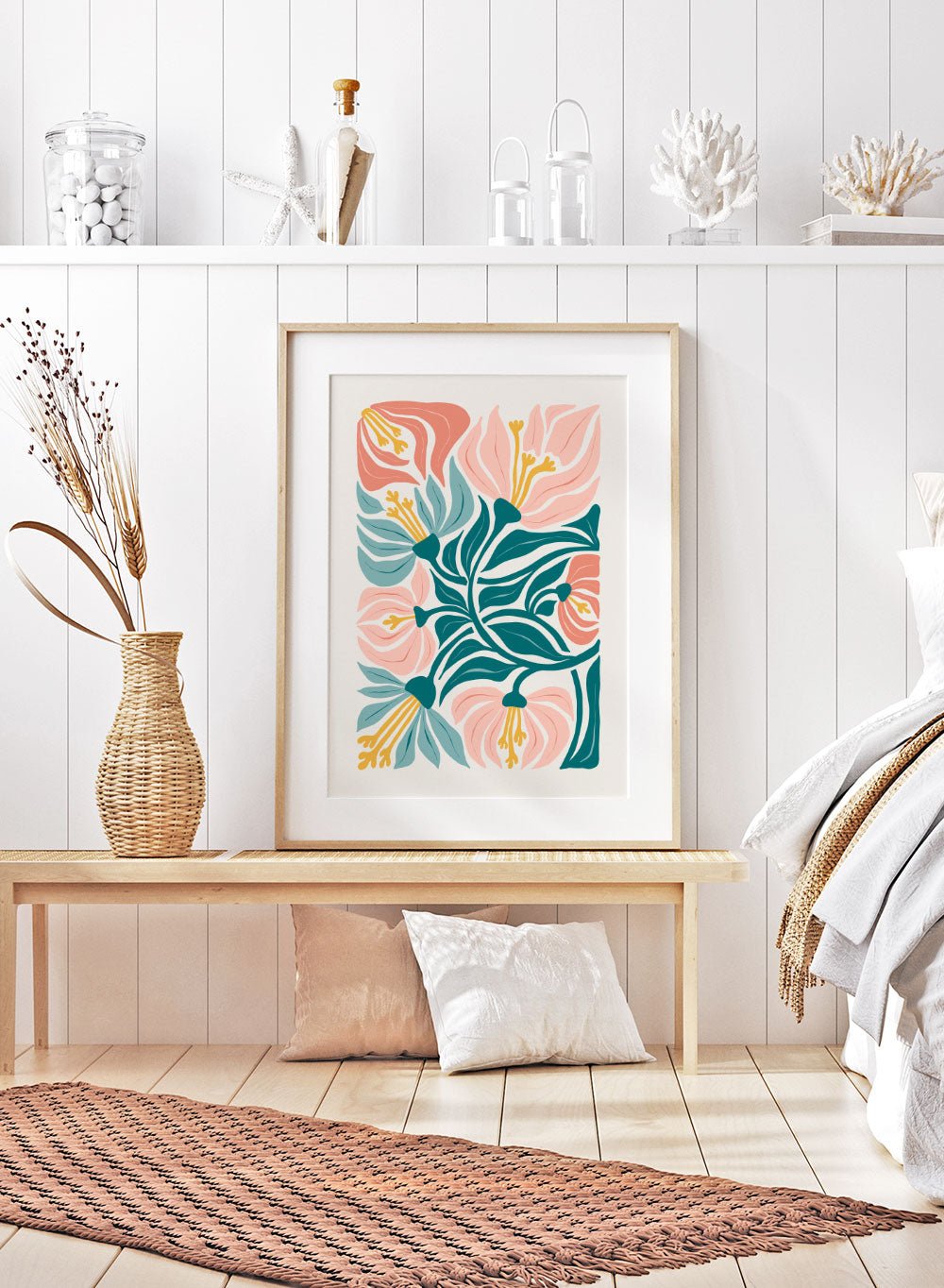 Abstract Botanical Art Print FM93_Sugar & Canvas