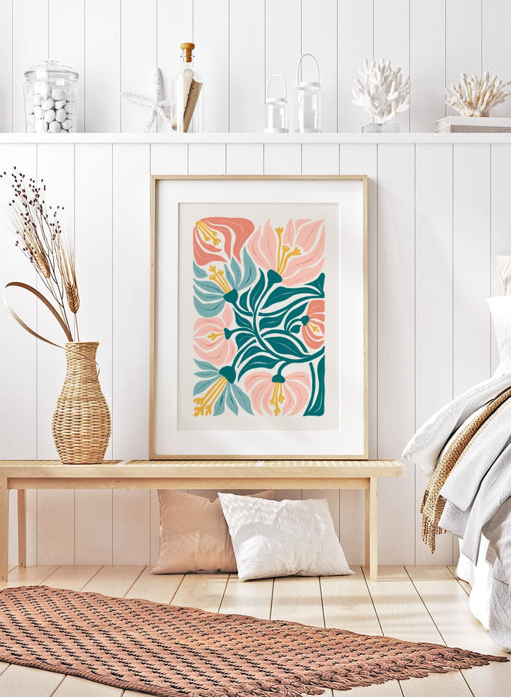 Abstract Botanical Art Print FM93_Sugar & Canvas