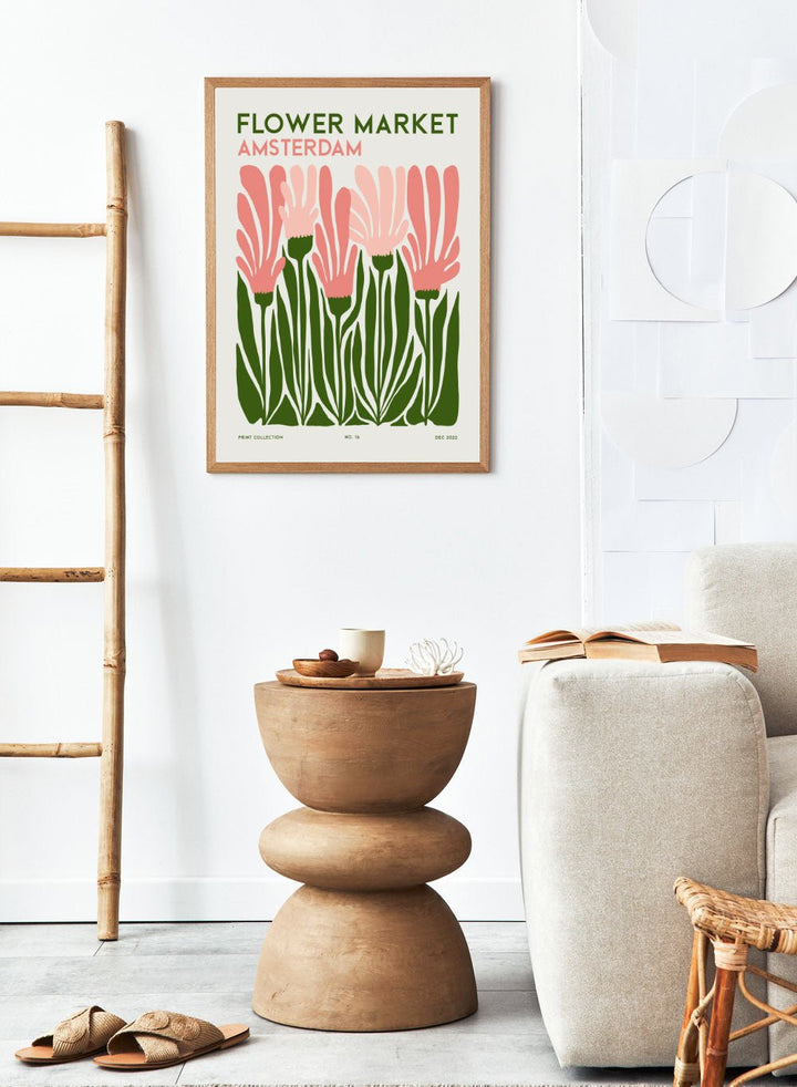 Flower Market Amsterdam Abstract Art Print FM105_Sugar & Canvas