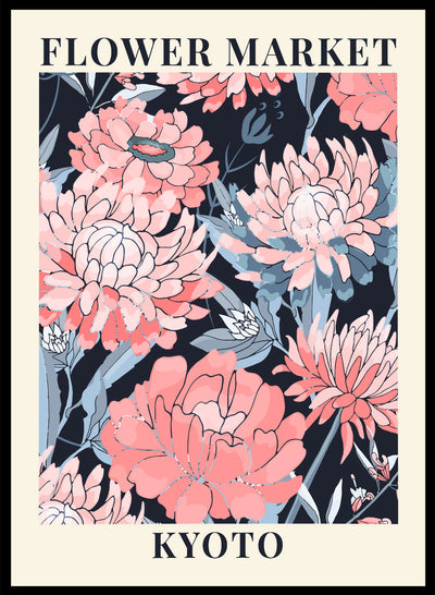 Sugar & Canvas 8x10 inches/20x25cm Flower Market Kyoto Art Print