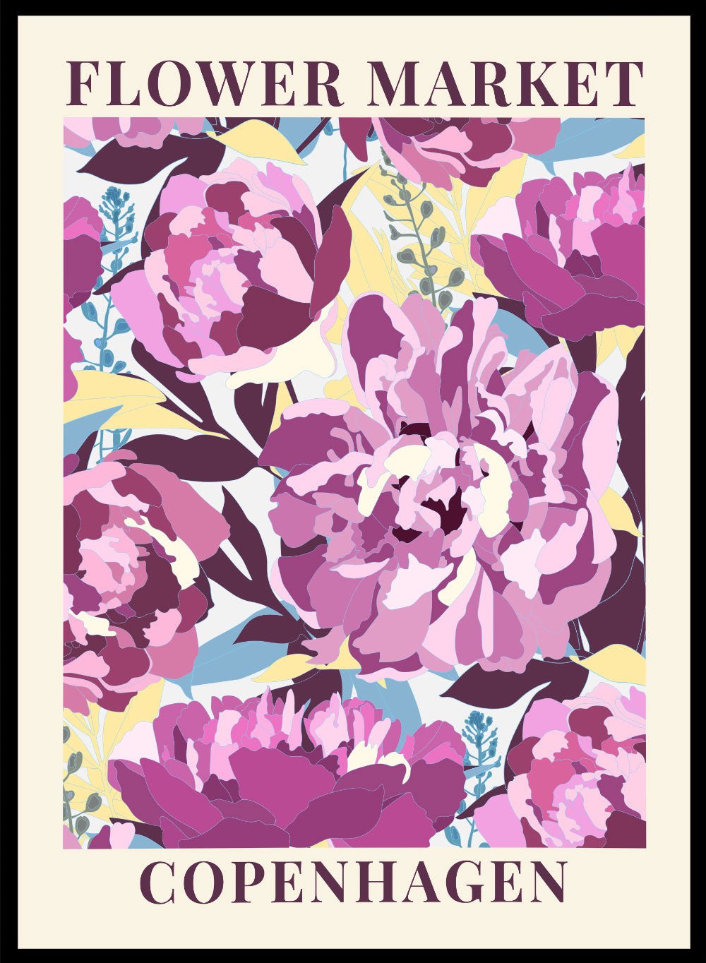 Flower Market Copenhagen Art Print_Sugar & Canvas