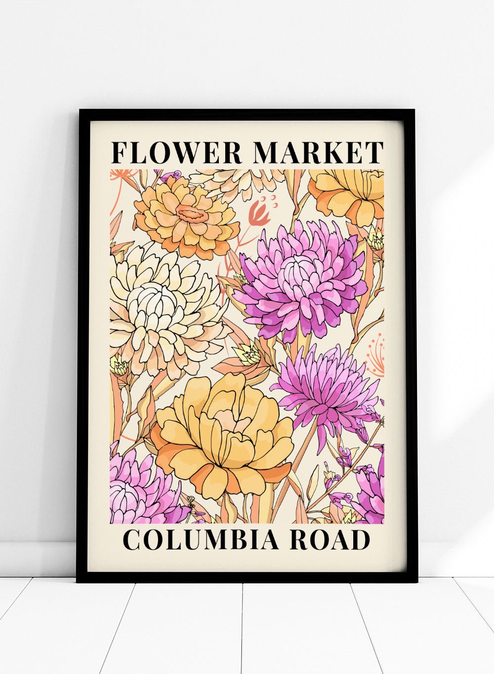 Flower Market Columbia Road Art Print_Sugar & Canvas