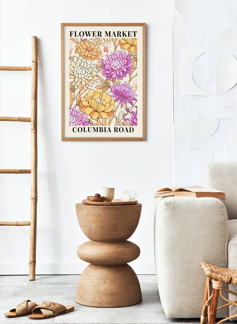 Flower Market Columbia Road Art Print_Sugar & Canvas