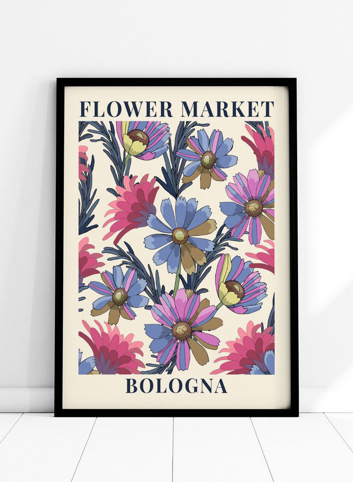 Flower Market Bologna Art Print_Sugar & Canvas
