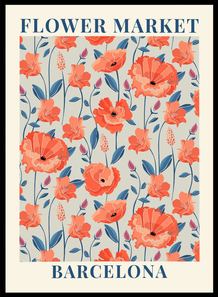 Flower Market Barcelona Art Print_Sugar & Canvas