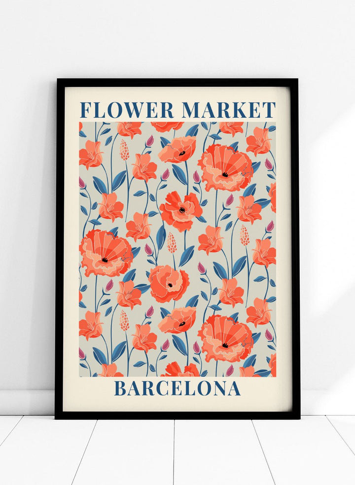 Flower Market Barcelona Art Print_Sugar & Canvas