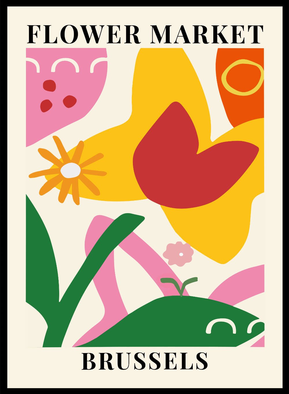 Flower Market Brussels Art Print_Sugar & Canvas