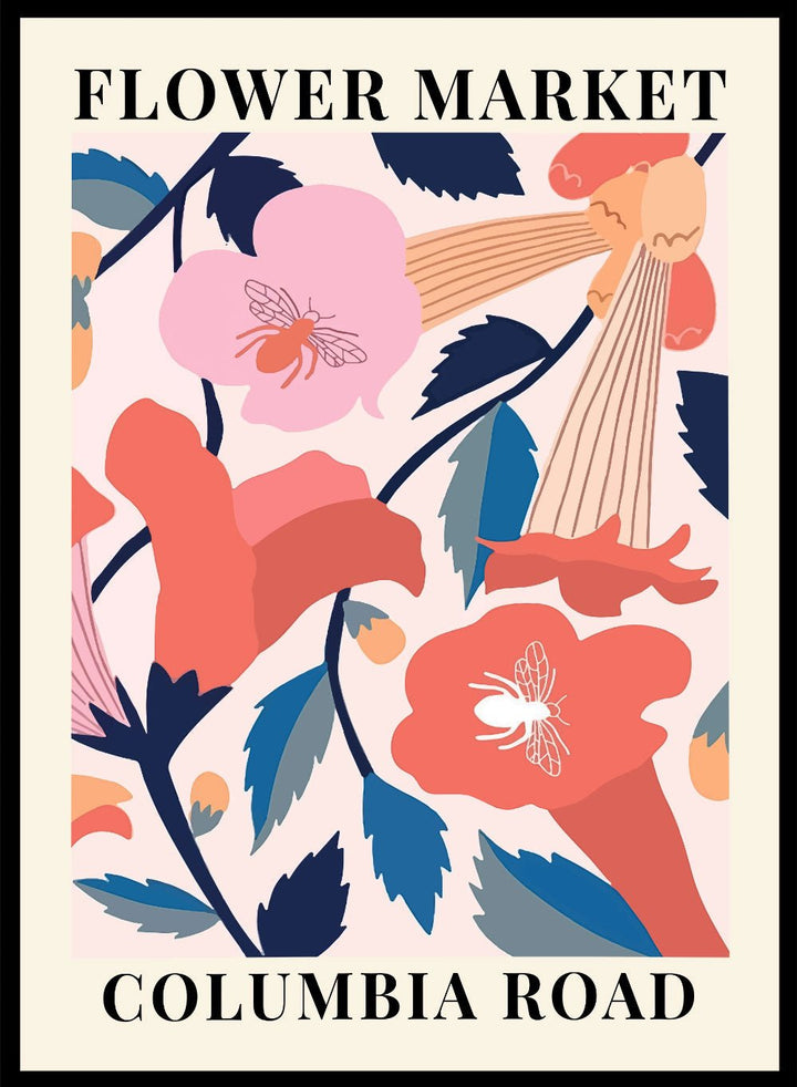 Flower Market Columbia Road Art Print_Sugar & Canvas