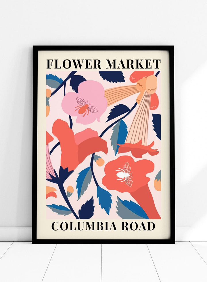 Flower Market Columbia Road Art Print_Sugar & Canvas