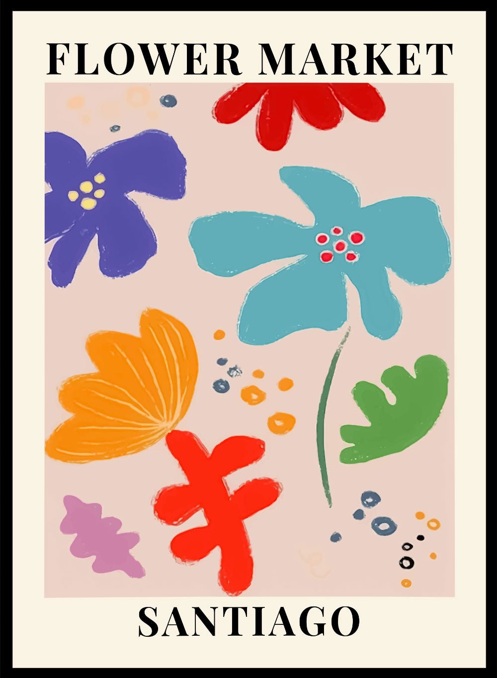 Flower Market Santiago Art Print_Sugar & Canvas