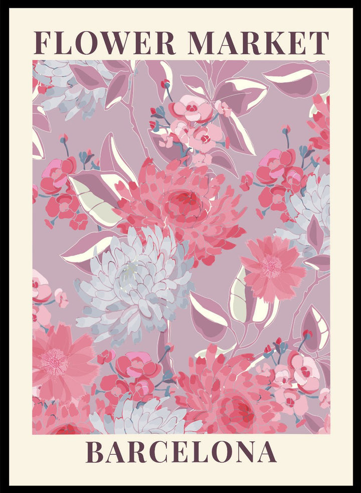 Flower Market Barcelona Art Print_Sugar & Canvas