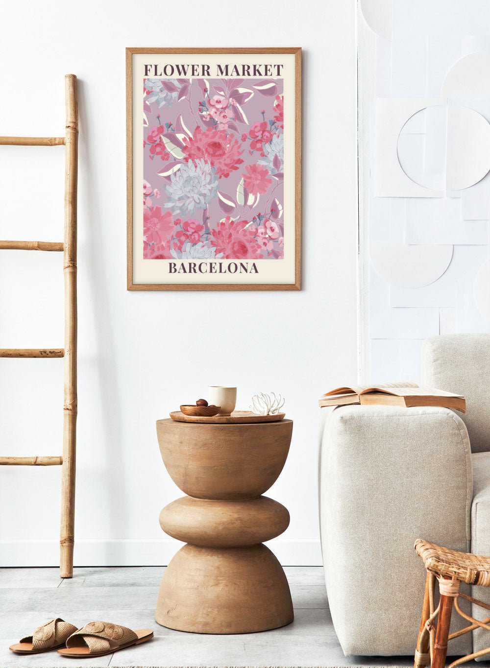 Flower Market Barcelona Art Print_Sugar & Canvas