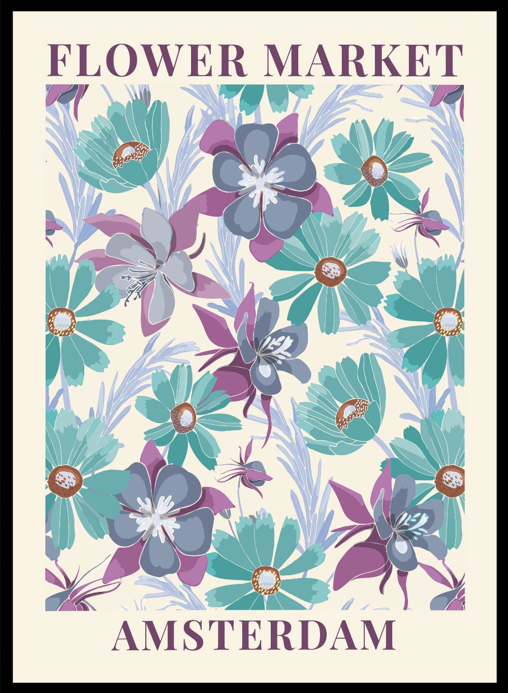 Flower Market Amsterdam Art Print_Sugar & Canvas