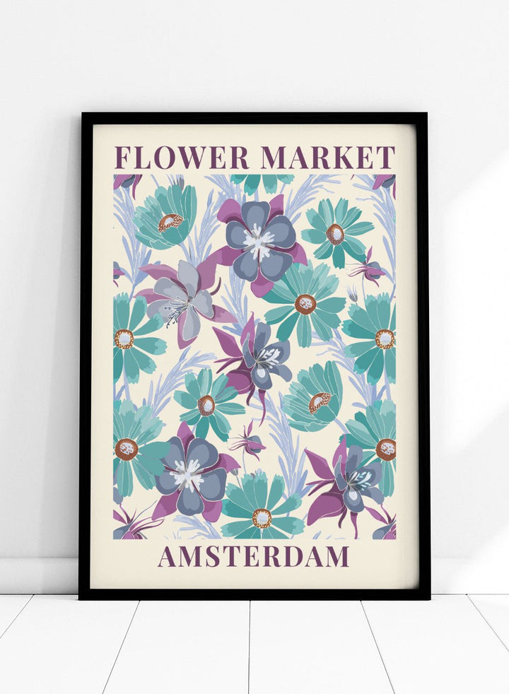Flower Market Amsterdam Art Print_Sugar & Canvas
