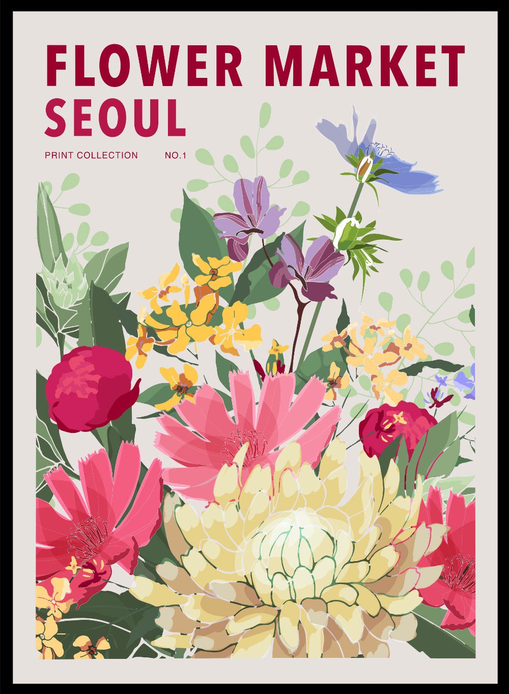 Flower Market Seoul Art Print_Sugar & Canvas