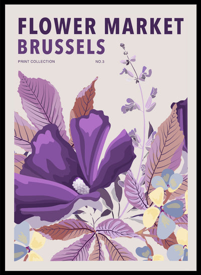 Sugar & Canvas 8x10 inches/20x25cm Flower Market Brussels Art Print