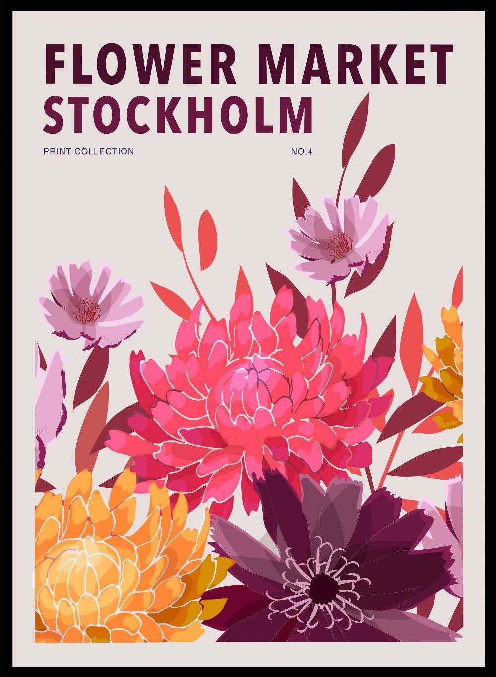 Flower Market Stockholm Art Print_Sugar & Canvas