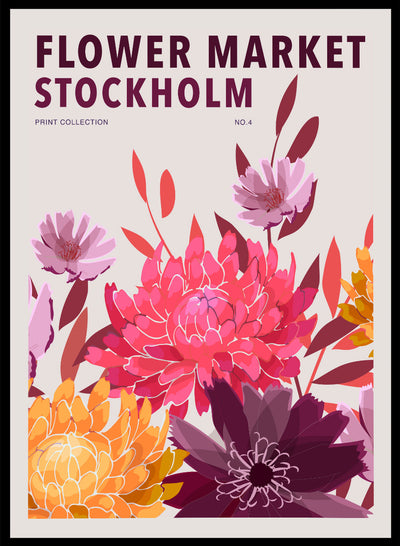 Sugar & Canvas 8x10 inches/20x25cm Flower Market Stockholm Art Print