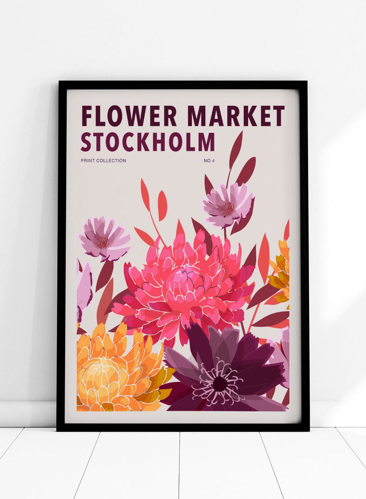 Flower Market Stockholm Art Print_Sugar & Canvas