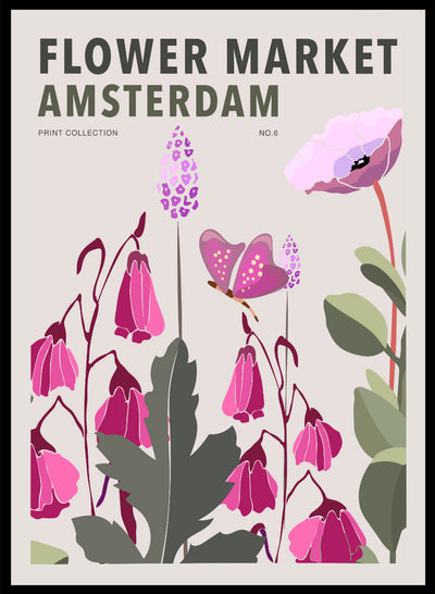 Sugar & Canvas 8x10 inches/20x25cm Flower Market Amsterdam Art Print