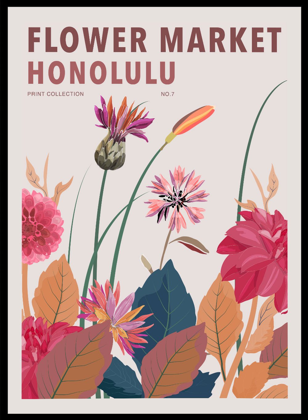 Flower Market Honolulu Art Print_Sugar & Canvas