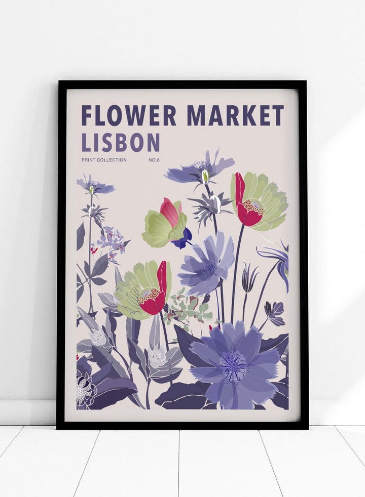 Flower Market Lisbon Art Print_Sugar & Canvas