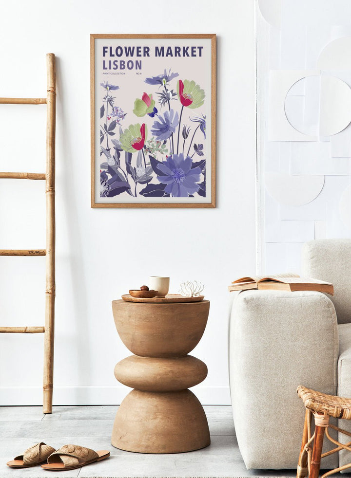 Flower Market Lisbon Art Print_Sugar & Canvas