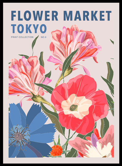 Sugar & Canvas 8x10 inches/20x25cm Flower Market Tokyo Art Print