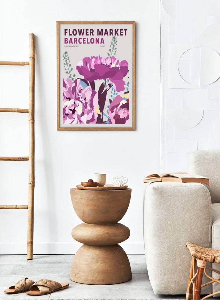 Flower Market Barcelona Art Print_Sugar & Canvas