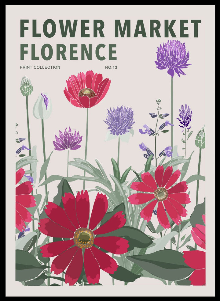 Flower Market Florence Art Print_Sugar & Canvas