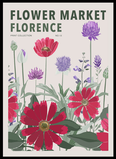 Sugar & Canvas 8x10 inches/20x25cm Flower Market Florence Art Print