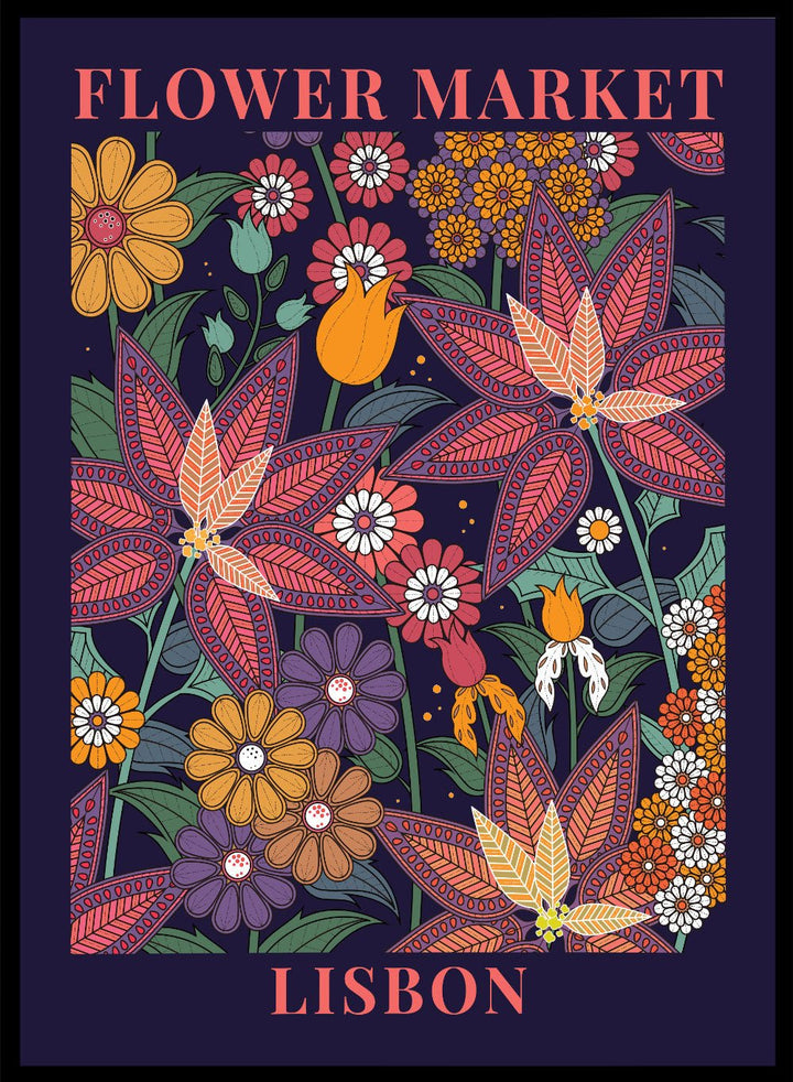 Flower Market Lisbon Art Print_Sugar & Canvas