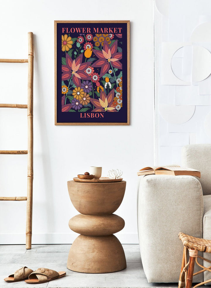 Flower Market Lisbon Art Print_Sugar & Canvas