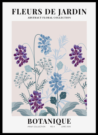 Sugar & Canvas 8x10 inches/20x25cm Fleurs de Jardin Botanique Art Print