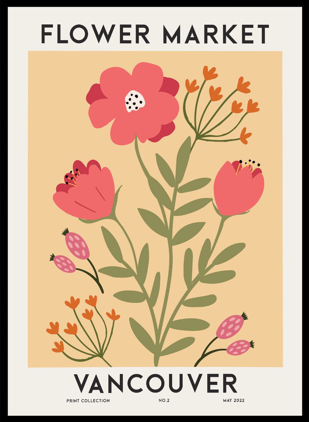 Flower Market Vancouver Art Print_Sugar & Canvas