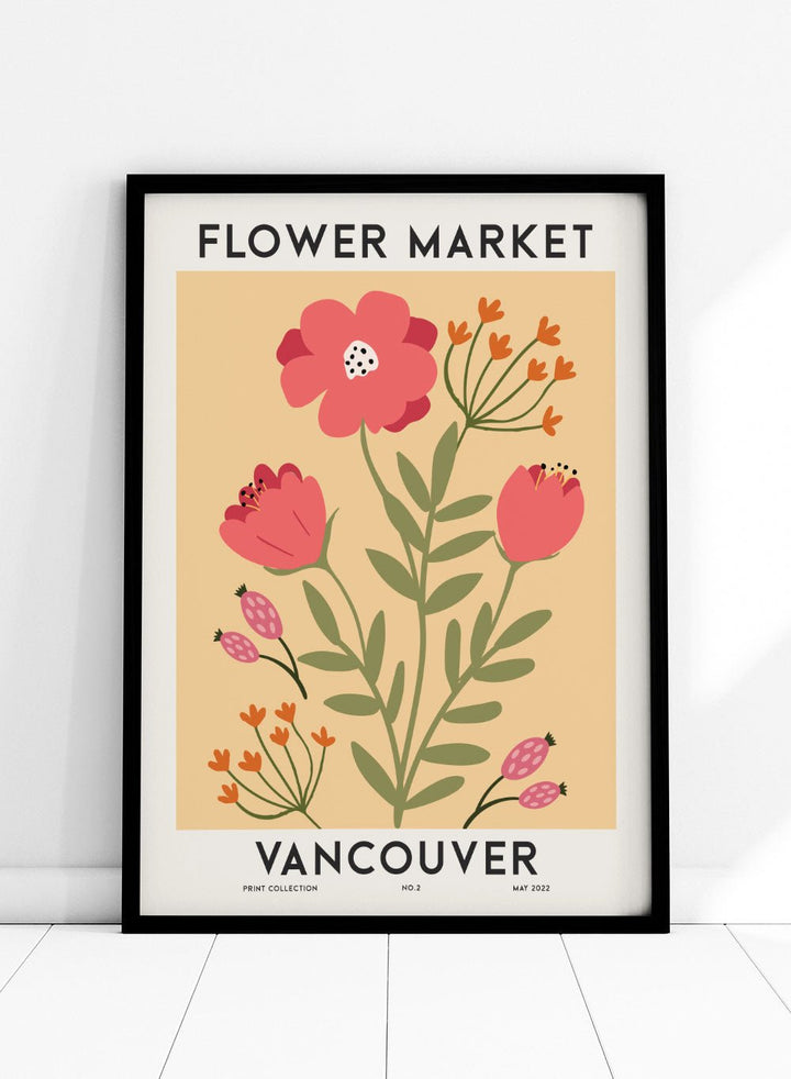 Flower Market Vancouver Art Print_Sugar & Canvas