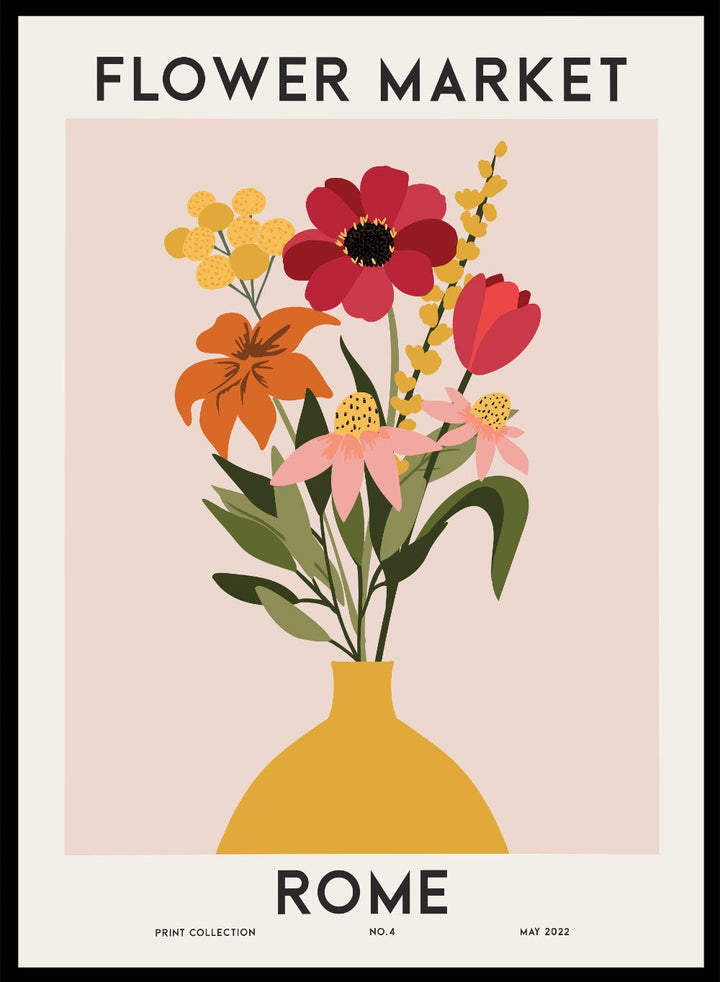Flower Market Rome Art Print_Sugar & Canvas