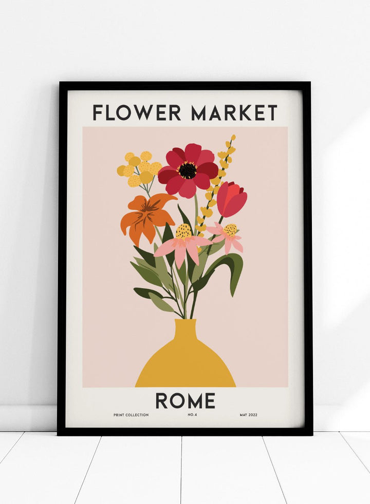 Flower Market Rome Art Print_Sugar & Canvas