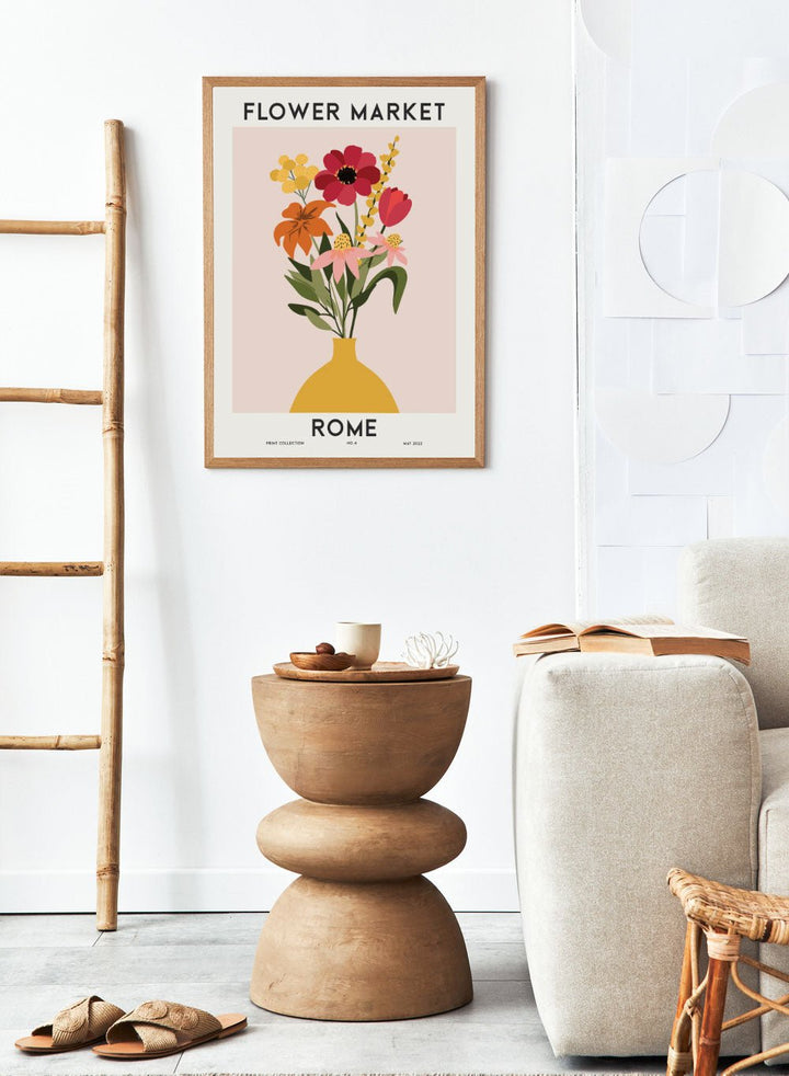 Flower Market Rome Art Print_Sugar & Canvas