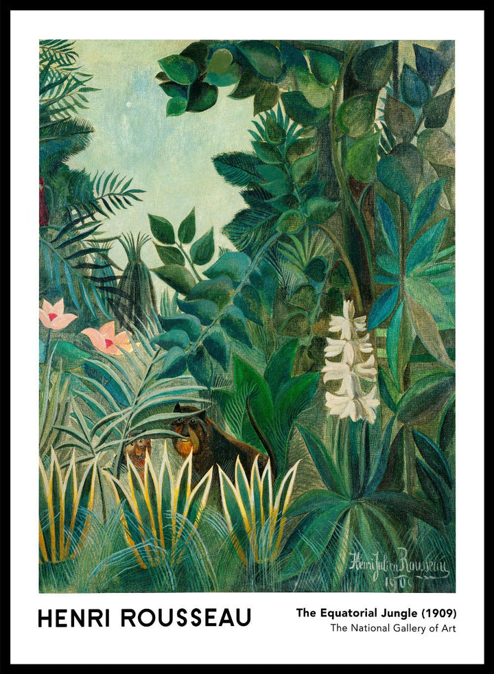 Henri Rousseau The Equatorial Jungle 1909 Art Print_Sugar & Canvas